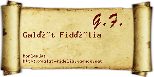 Galát Fidélia névjegykártya